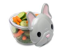 Melii Boîte de rangement en plastique Motif bouledogue français Gris 10100-200-300