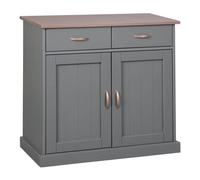 MELINA - Buffet 2 Portes 2 Tiroirs Coloris Gris -