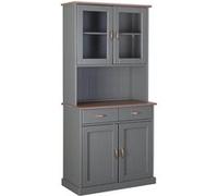 AltoBuy Melina - Buffet Vaisselier 4 Portes 2 Tiroirs Coloris Gris