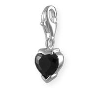 MELINA Charms Pendentif "coeur noire" Argent 925