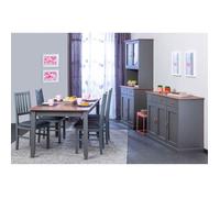 MELINA - Ensemble Table 160cm + Vaisselier + Buffet -