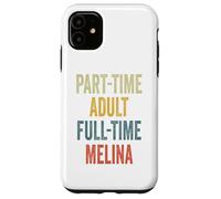 Melina Personalized Retro Girls Part-Time Melina Name Coque pour iPhone 11