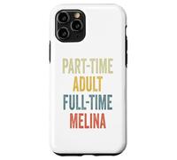 Melina Personalized Retro Girls Part-Time Melina Name Coque pour iPhone 11 Pro