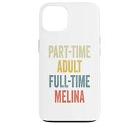 Melina Personalized Retro Girls Part-Time Melina Name Coque pour iPhone 13