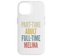 Melina Personalized Retro Girls Part-Time Melina Name Coque pour iPhone 14