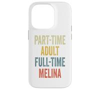 Melina Personalized Retro Girls Part-Time Melina Name Coque pour iPhone 14 Pro