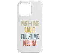 Melina Personalized Retro Girls Part-Time Melina Name Coque pour iPhone 14 Pro Max