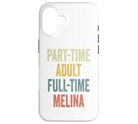 Melina Personalized Retro Girls Part-Time Melina Name Coque pour iPhone 16