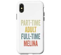 Melina Personalized Retro Girls Part-Time Melina Name Coque pour iPhone X/XS