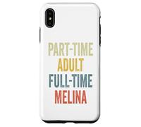 Melina Personalized Retro Girls Part-Time Melina Name Coque pour iPhone XS Max