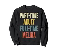 Melina Personalized Retro Girls Part-Time Melina Name Sweatshirt
