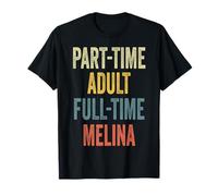 Melina Personalized Retro Girls Part-Time Melina Name T-Shirt