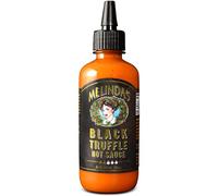 Melinda's Sauce piquante à la truffe noire - Saveur de truffe gourmande | Fabriqué avec des ingrédients frais, des truffes noires italiennes, des poivrons de Cayenne, de l'ail et du miel colombien