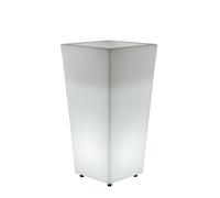 MELISA-Pot lumineux LED d'extérieur RGB solaire rechargeable H58cm Blanc
