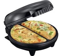 Melissa 16250086 Omelette Maker Gril de contact-750 watts Préparer des omelettes rapidement, facilement et sans qu'elles collent, 750, Acier inoxydable, Noir