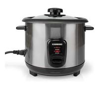 Melissa 16280023 - Cuiseur à riz - 1.0 l - 400 W - Revêtement antiadhésif - Cuve amovible - Panier vapeur - Fonction maintien au chaud - Arrêt automatique Argent