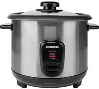 Melissa 16280023 - Cuiseur de riz, 1.0 l, 400 W, Revêtement antiadhésif, Cuve amovible, Panier vapeur, Fonction maintien au chaud, Arrêt automatique Argent