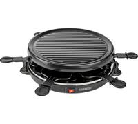 Melissa Appareil à raclette Gourmet 16300032 - 800 W, Ø29 cm, 6 personnes, antiadhésif noir