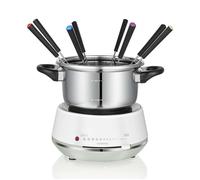 Melissa 16310230 - Service à fondue électrique - 2L - 1200W - Acier inoxydable - Blanc