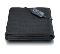 Melissa 16760050 Couverture Chauffante Électrique - Lavable, 3 Niveaux de Température avec Indicateur LED, Protection Contre la Surchauffe, Arrêt Automatique, 80X150 Cm, Noir