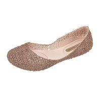 Melissa Ballerines Campana Papel 20 à Bout fermé pour Femme, Rose pailletée 52326, 38