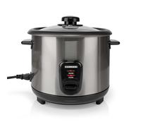 Melissa Cuiseur à riz 1,5 L - 500 W - cuve intérieure antiadhésive - panier vapeur pour légumes et poisson - couvercle en verre - fonction maintien au chaud 70-75 °C