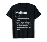 Melissa Définition du nom Dictionnaire Amusant T-Shirt Graphique avec Valeur
