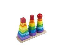 Melissa & Doug – Empileur géométrique en bois 10567 (#567) – Jouet d'éveil pour tout-petits