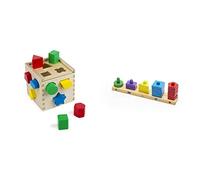 Melissa & Doug - 10575 - Cube De Tri De Formes & 10379 - Planche D’Empilage Et De Tri