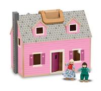 Maison de poupée - Fold and Go avec 4 poupées et bois de Melissa & Doug G