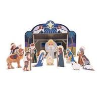 MELISSA & DOUG - 13858 - DÉCORATION DE FÊTE - SCÈNE DE LA NATIVITÉ EN BOIS G