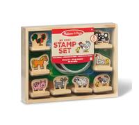 Melissa & Doug – Tampons – Mes premiers tampons Animaux de la ferme – Bois et caoutchouc