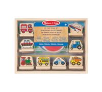 Melissa et Doug mon premier jeu de timbres en bois - Véhicules
