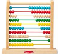 Melissa & Doug - Abaque Avec 10 Fils Métalliques Et 100 Perles Colorées - Jeu Éducatif - Jeu Montessori - Jouet En Bois - Jouet D'Activité, De Développement, D'Apprentissage - Cadeau Enfant 3 Ans Et +