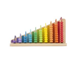 Melissa & Doug Abaque, Boulier pour additionner et soustraire en bois, Jouet classique en bois, Jouet de développement, Jeux d'apprentissage Montessori, Cadeau pour garçons et filles de 3 4 5 6 7 ans