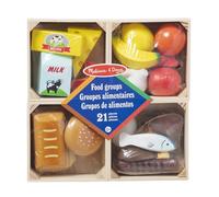 Melissa & Doug - Aliments en Bois 21 Pièces - Jeu Imitation Enfant | Aliments De Dînette - Jouet En Bois - Jouet Montessori - Jeu D'Activité, De Développement Et D'Apprentissage - Dès 3 Ans