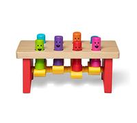 Melissa & Doug - Banc À Marteler - Taquets De Couleurs - Jeu Eveil - Jouet Montessori en Bois - Jouet D'Activité, De Développement Et d'apprentissage - Cadeau Enfant 2 Ans Et +