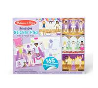 Melissa & Doug Livre D’Autocollants Réutilisables - La mode,Stickers, Livres d'activités, Loisirs créatifs pour filles et garçons de 3 4 5 6 7 ans,Packs Activités avions et voyages