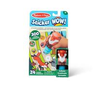 Melissa & Doug, Bloc d'activités de 24 Pages et estampeuse à Autocollants Sticker WOW, 300 Autocollants, Loisirs créatifs, Jouet à Manipuler, Figurine à Collectionner, Renard