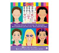 Melissa & Doug Bloc d'autocollants - Crée Un Visage, 20 scènes, 250 autocollants, Livres d'activités, Autocollants reutilisables, Loisirs créatifs pour filles et garçons de 3 4 5 6 7 ans