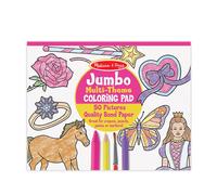 Melissa & Doug - Bloc de coloriage g ant de 50 pages pour enfants - Chevaux, c urs, fleurs et plus encore - Certifi FSC