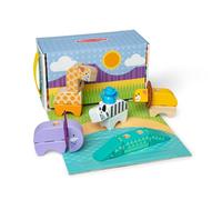 Melissa & Doug – Blockables Animaux Savane Puzzle 34 pièces – Bois FSC, Montessori, 2+