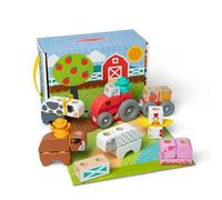 Melissa & Doug - Blockables - La Ferme 56 Pièces - Jouet En Bois | Blocs En Bois À Assembler - Jeu De Construction Enfant - Jouet D'Activité, De Développement Et Apprentissage - Dès 2 Ans
