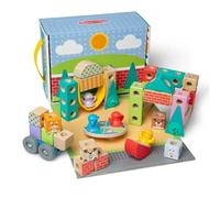 Melissa & Doug - Blockables - Ma Ville 73 Pièces - Jouet En Bois | Blocs En Bois À Assembler - Jeu De Construction Enfant - Jouet D'Activité, De Développement Et Apprentissage - Dès 2 Ans