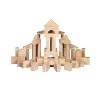Melissa & Doug Blocs de Construction en Bois Massif, Format Standard avec Plateau de Rangement en Bois (60 pièces) - Blocs en Bois Classiques pour Les Enfants de 3 Ans et Plus