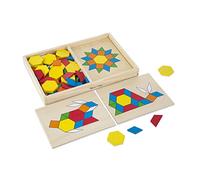 Melissa & Doug Blocs et Planches à Motifs - Jouet de développement - Motricité - Cadeau pour garçon ou Fille