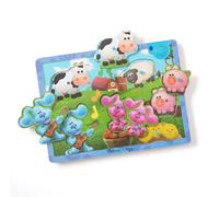 Melissa & Doug Blue's Clues & You Puzzle Sonore en Bois, Cadeau pour enfants de 2 3 4 ans, Jouet en bois Montessori, Jouets d'éveil et 1er âge, Jouet éducatif, Jouets d'activité et de développement