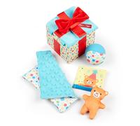 Melissa & Doug - Boîte Surprise De Cadeaux 5 Pièces - Jeu d'Eveil Multisensoriel - Jouet Premier Age - Jouet en Bois - Jeu D'Activité, De Développement Et Apprentissage - Cadeau Bébé 6 Mois Et +