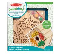 Melissa & Doug Cabane à Oiseaux en Bois, Décorations de maison d'oiseau en bois avec pinceau et peinture, Kit bricolage, Jouets créatifs, Loisirs créatifs pour enfants et adultes