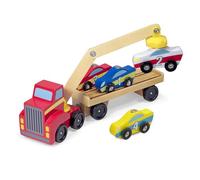 Melissa & Doug - Camion Enfant - Remorqueur Magnétique De 4 Voitures - Jeu Imitation - Jouet En Bois - Jouet D'Activité, De Développement Et D'Apprentissage - Certifié FSC - Cadeau Enfant 3 Ans Et +